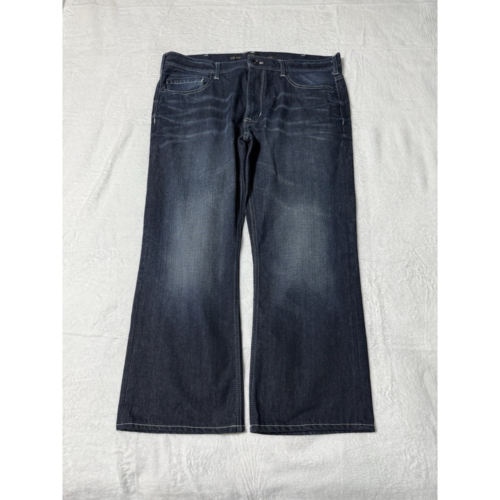Helix Jeans Mens 38x27 Bootcut‎ Slim Dark Wash Denim Cotton Boot